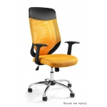 Unique Mobi Plus Fotel biurowy żółty W-952-10