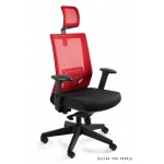 Unique Nez Fotel biurowy czerwony W-879K-MESH35
