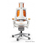 Unique Wau Fotel biurowy biały/pomarańczowy W-609W-12-TPE