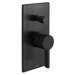 Vado Edit Bateria prysznicowa podtynkowa, jednouchwytowa, z przełącznikiem Czarny szczotkowany IND-EDI147A-BLK