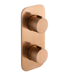 Vado Edit Bateria prysznicowa termostatyczna podtynkowa 2-drożna brąz szczotkowany IND-T148/2-ALT-BRZ