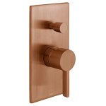 Vado Edit Bateria prysznicowa podtynkowa z przełącznikiem brąz szczotkowany IND-EDI147A-BRZ