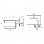 Vado Edit Bateria umywalkowa podtynkowa, jednouchwytowa, bez korka Czarny szczotkowany IND-EDI109S/A-BLK