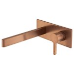 Vado Edit Bateria umywalkowa podtynkowa bez korka brąz szczotkowany IND-EDI109S/A-BRZ