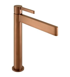 Vado Edit Bateria umywalkowa sztorcowa bez korka brąz szczotkowany IND-EDI100E/SB-BRZ