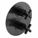 Vado Elements Bateria prysznicowa termostatyczna, podtynkowa, 2-drożna Czarny szczotkowany IND-ELE148D/2-BLK