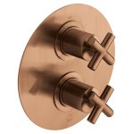 Vado Elements Bateria prysznicowa termostatyczna podtynkowa 2-drożna brąz szczotkowany IND-ELE148D/2-BRZ