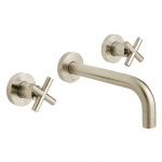 Vado Elements Bateria umywalkowa podtynkowa, trzyotworowa, dwuuchwytowa, bez korka Nikiel szczotkowany IND-ELW109L-BRN