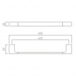 Vado Individual Drążek ścienny na ręcznik, 45 cm Złoty szczotkowany IND-SHA184-45-BRG