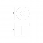 Vado Individual Haczyk łazienkowy pojedynczy Czarny szczotkowany IND-SPA186-BLK