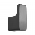 Vado Individual Haczyk łazienkowy pojedynczy Czarny szczotkowany IND-SHA186-BLK