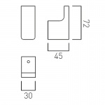 Vado Individual Haczyk łazienkowy pojedyńczy Złoty szczotkowany IND-SHA186-BRG