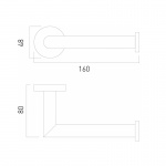 Vado Individual Uchwyt ścienny na papier toaletowy Nikiel szczotkowany IND-SPA180-BRN