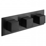 Vado Notion Bateria prysznicowa termostatyczna, podtynkowa, pozioma, 3-drożna Czarny szczotkowany IND-T128/3-H-NOT-BLK