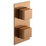 Vado Notion Bateria prysznicowa termostatyczna podtynkowa 2-drożna brąz szczotkowany IND-T148/2-NOT-BRZ