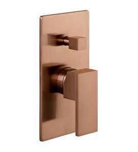 Vado Notion Bateria prysznicowa podtynkowa z przełącznikiem brąz szczotkowany IND-NOT147A-BRZ