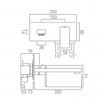 Vado Notion Bateria umywalkowa podtynkowa, jednouchwytowa, bez korka Czarny szczotkowany IND-NOT109S/A-BLK