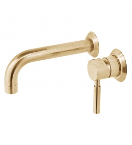 Vado Origins Bateria umywalkowa podtynkowa, jednouchwytowa, bez korka Złoty szczotkowany IND-ORI109S/A-BRG