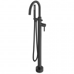 Vado Origins Bateria wannowa podłogowa, wolno stojąca, z zestawem prysznicowym Czarny szczotkowany IND-ORI233-BLK