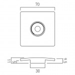 Vado Wymienna osłona odpływu korka umywalkowego, kwadratowa Nikiel szczotkowany IND-395CAP/SQ-BRN