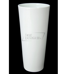 Valdama Il Umywalka wolnostojąca ∅42xh90 cm z korkiem biała ILL0100A+PUL00A