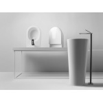 Valdama Il Umywalka wolnostojąca ∅42xh90 cm z korkiem biała ILL0100A+PUL00A