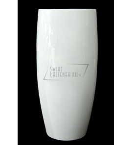 Valdama Seed Umywalka wolnostojąca 42,5x42,5xh90 cm z korkiem biała SEL0900A+PUL00A