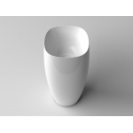 Valdama Seed Umywalka wolnostojąca 42,5x42,5xh90 cm z korkiem biała SEL0900A+PUL00A