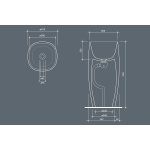 Valdama Seed Umywalka wolnostojąca 42,5x42,5xh90 cm z korkiem biała SEL0900A+PUL00A