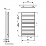 Vasco ARCHE BAD AB Grzejnik łazienkowy 70x87 cm BIAŁY ARCHEBADAB7087/D9N1909700106XK