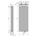  Vasco Beams Grzejnik Łazienkowy wodny ścienny 180x49 cm z poręczą i zaworem kątowym z głowicą biały 112580490180000660600-0000 ZMIANA EKSPOZYCJI!!
