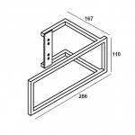  Vasco Beams Grzejnik Łazienkowy wodny ścienny 180x49 cm z poręczą i zaworem kątowym z głowicą biały 112580490180000660600-0000 ZMIANA EKSPOZYCJI!!