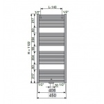 Vasco MALVA BSM-S Grzejnik łazienkowy 112x45 cm RAL 9016 BSMS4501122916
