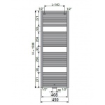 Vasco MALVA BSM-S Grzejnik łazienkowy 133x45 cm RAL 9016 BSMS45013389016