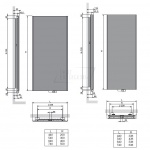 Vasco Niva Soft Grzejnik łazienkowy 122x44 cm biały NS1L144012209016