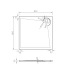  Vayer Boomerang Brodzik prysznicowy kwadratowy 80x80 cm biały 080.080.002.2-6.0.0.0.0