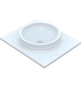  Vayer Boomerang Umywalka nablatowa falowana z otworem na baterię 60x50 cm biała 060.050.012.3-1.0.1.X.0 A