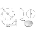 Vayer Boomerang Umywalka podblatowa, karbowana bez otworu na baterię ø35 cm biała 035.035.012.3-5.0.2.0 A