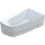  Vayer Boomerang Wanna asymetryczna prawa ze stelażem i syfonem 180x100 cm biała 180.100.045.1-2.2.0.0.1