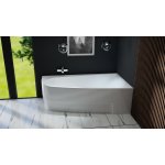  Vayer Boomerang Wanna asymetryczna prawa ze stelażem i syfonem 180x100 cm biała 180.100.045.1-2.2.0.0.1