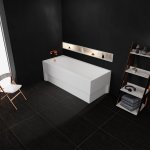  Vayer Boomerang Wanna prostokątna ze stelażem i syfonem 180x80 cm biała 180.080.045.1-1.0.0.0.1