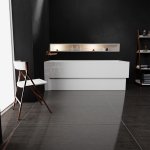  Vayer Boomerang Wanna prostokątna ze stelażem i syfonem 180x80 cm biała 180.080.045.1-1.0.0.0.1