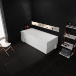  Vayer Boomerang Wanna prostokątna asymetryczna lewa ze stelażem i syfonem 190x90 cm biała 190.090.045.1-1.1.0.0.1