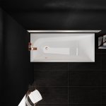  Vayer Boomerang Wanna prostokątna asymetryczna lewa ze stelażem i syfonem 190x90 cm biała 190.090.045.1-1.1.0.0.1