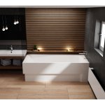  Vayer Boomerang Wanna prostokątna asymetryczna prawa ze stelażem i syfonem 190x90 cm biała 190.090.045.1-1.2.0.0.1