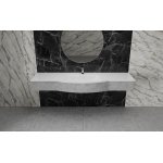  Vayer Corvus Umywalka wpuszczana w blat z otworem na baterię 160,4x49 cm biała 160.049.011.3-1.0.1.X.X