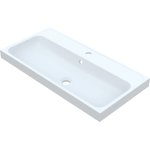  Vayer Cygnus Umywalka wpuszczana w blat z otworem na baterię 100x40 cm biała 100.040.010.3-1.0.1.X.X