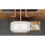  Vayer Gemini Umywalka nablatowa bez otworu na baterię 55,9x30,3x15 cm biała 055.030.013.3-7.0.1.0.0