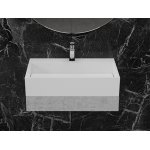  Vayer Lepus Umywalka nablatowa/podwieszana z białą maskownicą z otworem na baterię, z otworem montażowym 60x42,5 cm biała 060.042.010.3-1.0.4.X.0.MB
