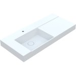  Vayer Libra Umywalka wpuszczana w blat lewa z otworem na baterię 100,5x53,5 cm biała 100.053.015.3-1.X.1.X.0